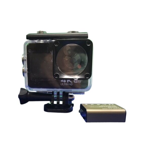 Camera 4K Ultra HD Action WiFi 40M Underwater Camera,All Attchmnts, Case, Manual - Picture 1 of 9